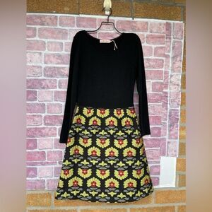 Traffic People jacquard floral skater dress size small